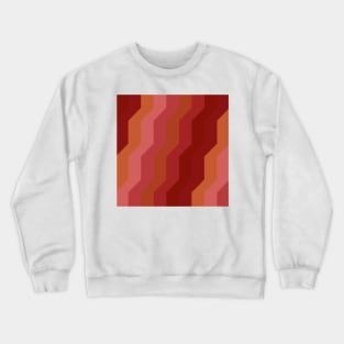 Red Zigzag Pattern Crewneck Sweatshirt